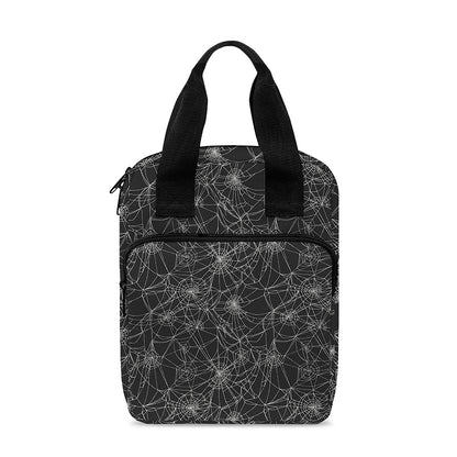 Halloween Cobweb Pattern Print Bible Tote Bag