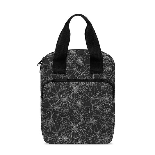 Halloween Cobweb Pattern Print Bible Tote Bag