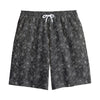 Halloween Cobweb Pattern Print Cotton Shorts