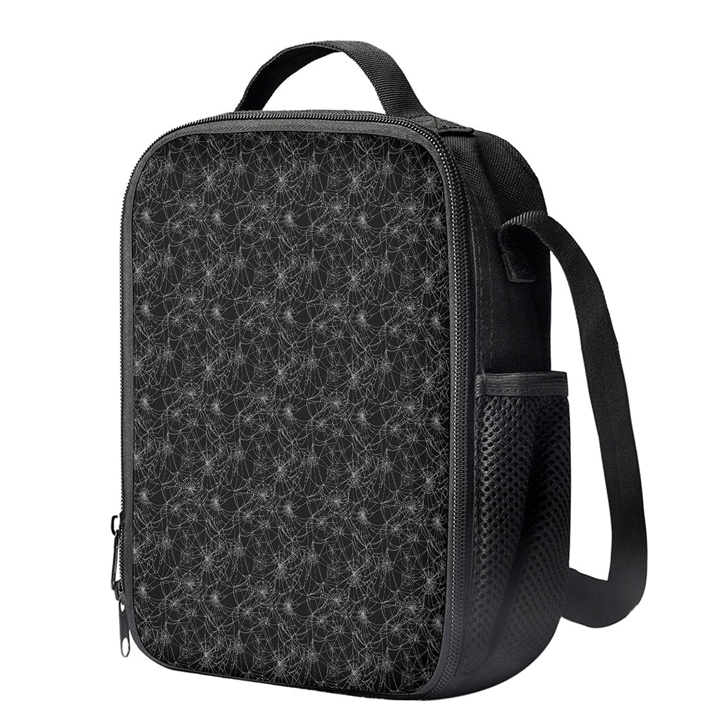 Halloween Cobweb Pattern Print Crossbody Lunch Bag