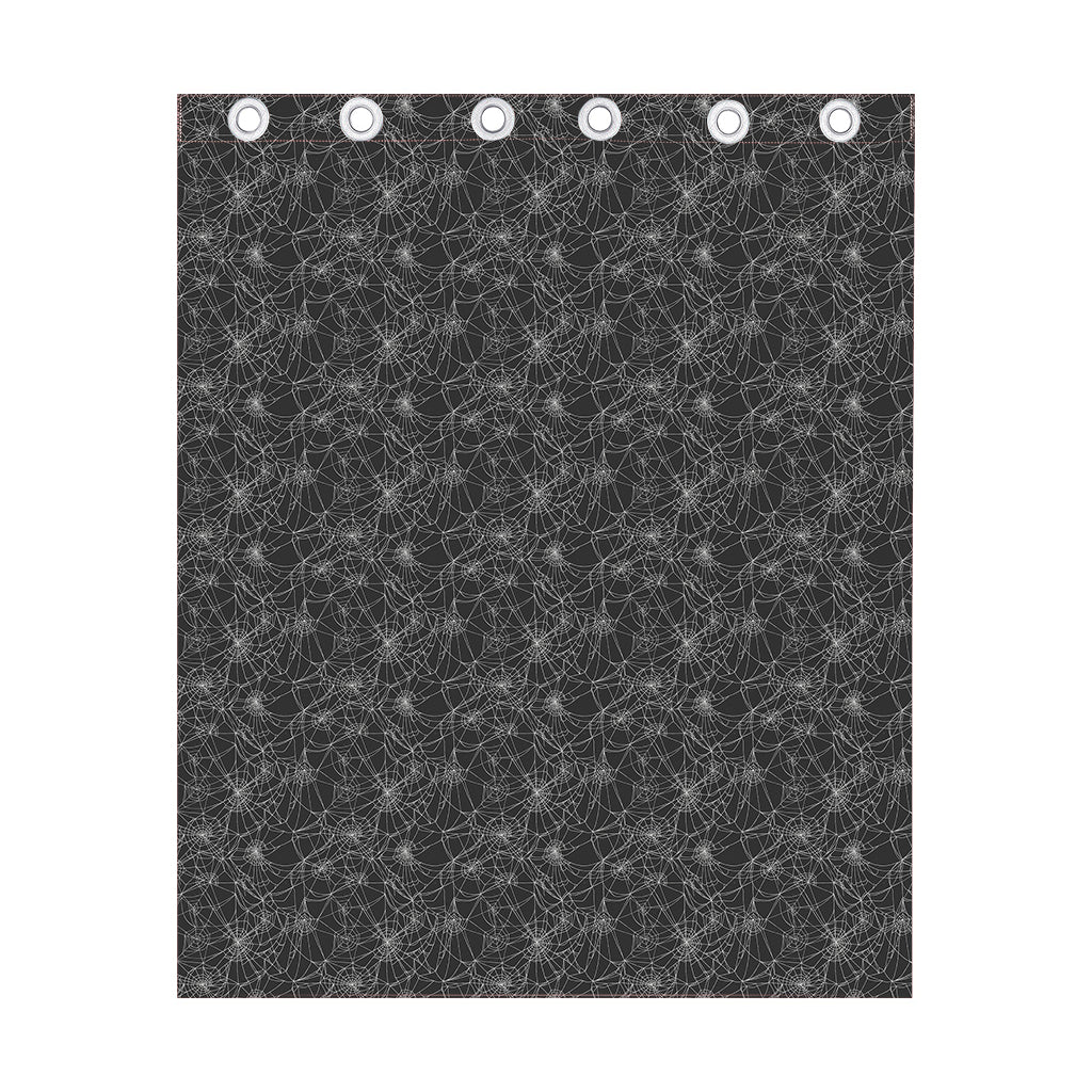 Halloween Cobweb Pattern Print Curtain