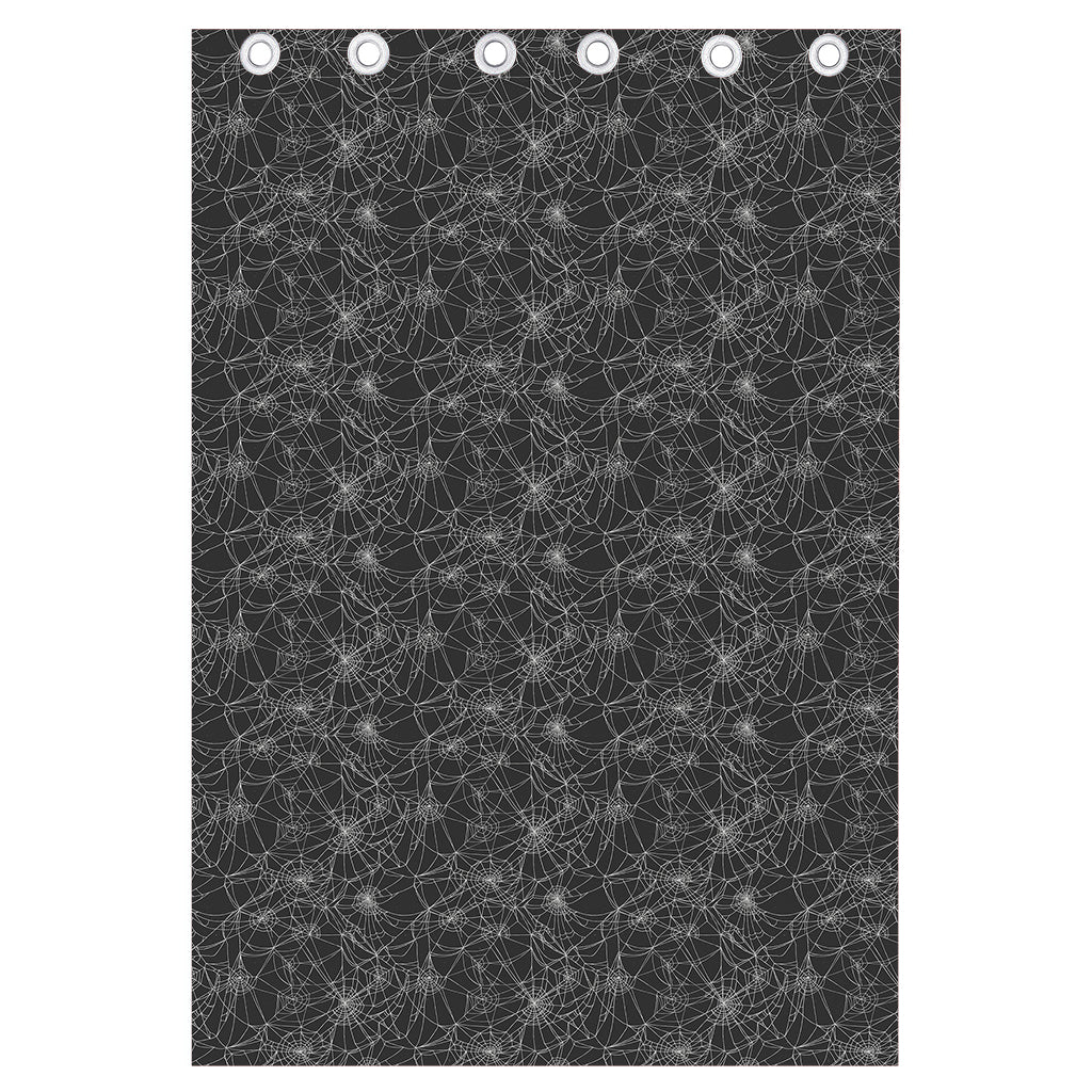 Halloween Cobweb Pattern Print Curtain