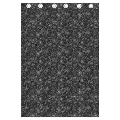 Halloween Cobweb Pattern Print Curtain