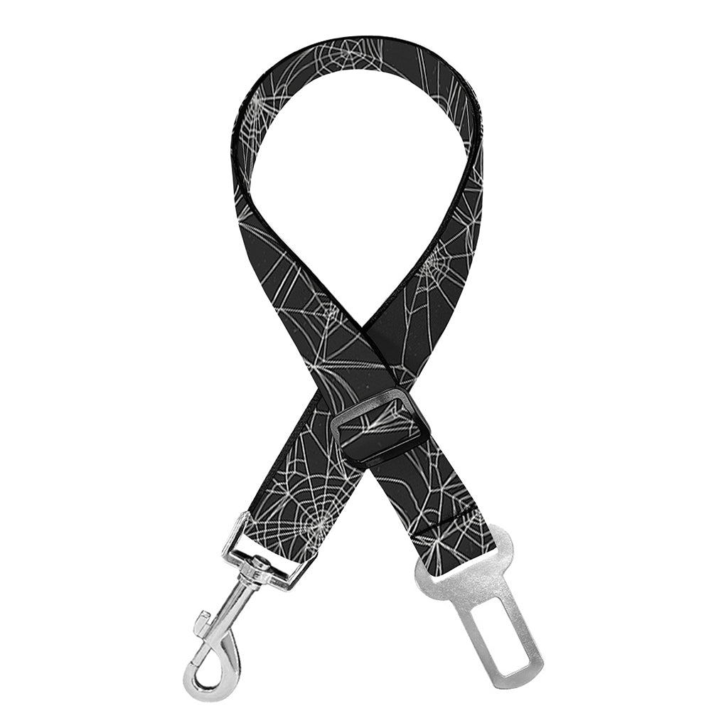 Halloween Cobweb Pattern Print Dog Seat Belt