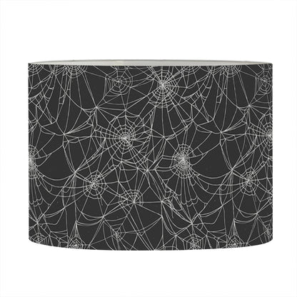 Halloween Cobweb Pattern Print Drum Lamp Shade