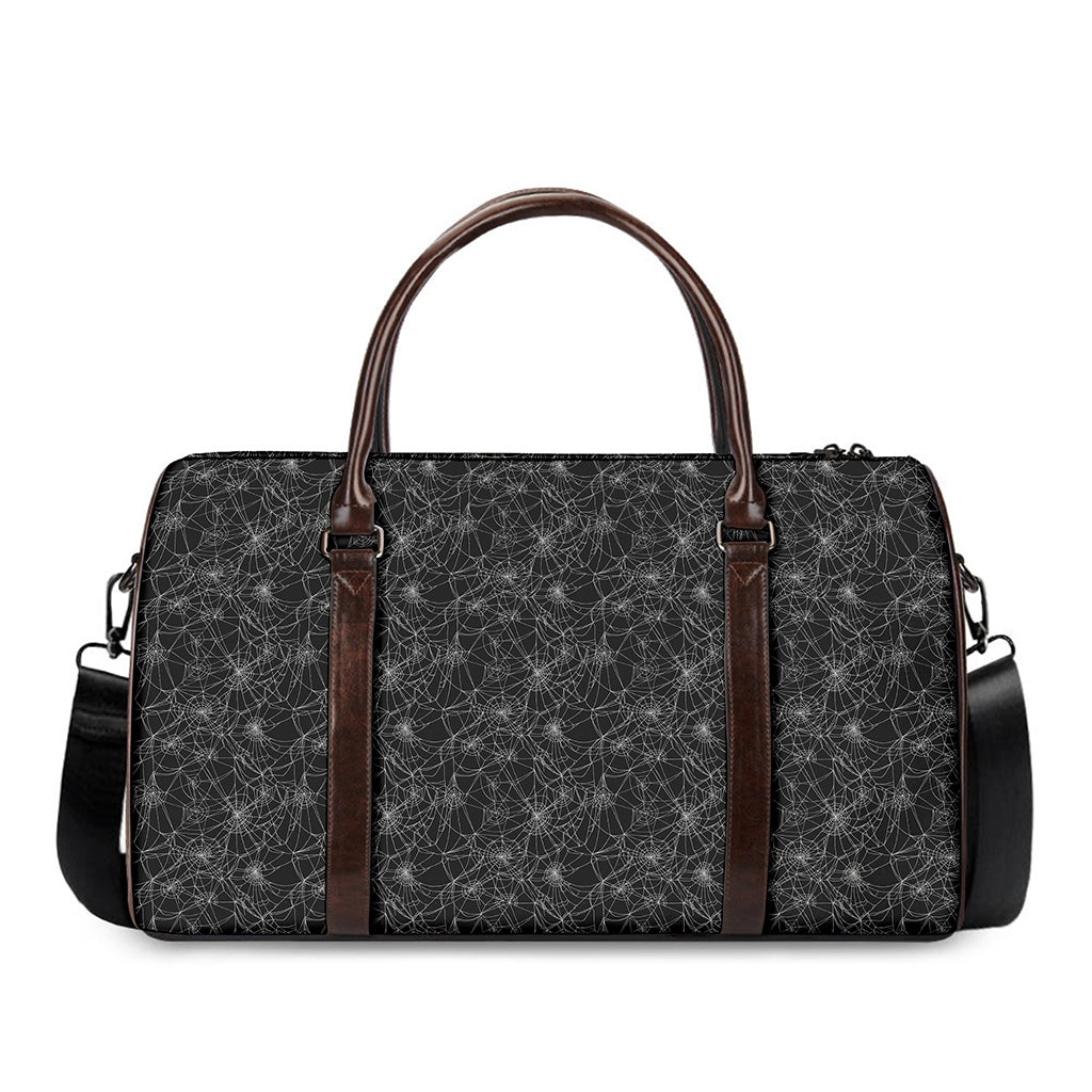 Halloween Cobweb Pattern Print Duffle Bag