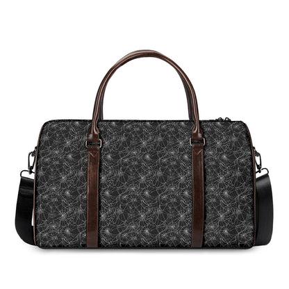 Halloween Cobweb Pattern Print Duffle Bag