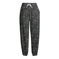 Halloween Cobweb Pattern Print Fleece Lined Knit Pants