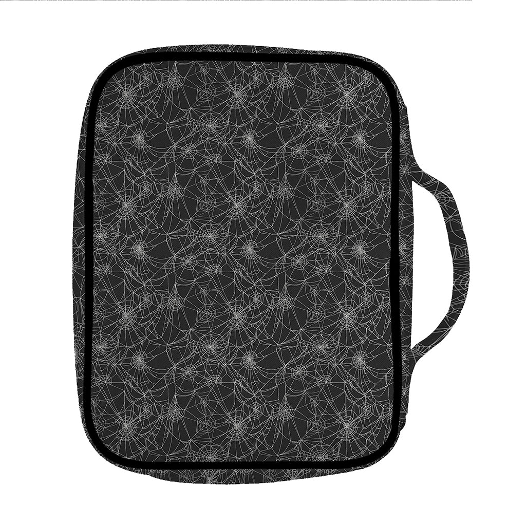 Halloween Cobweb Pattern Print Front Pocket Bible Bag