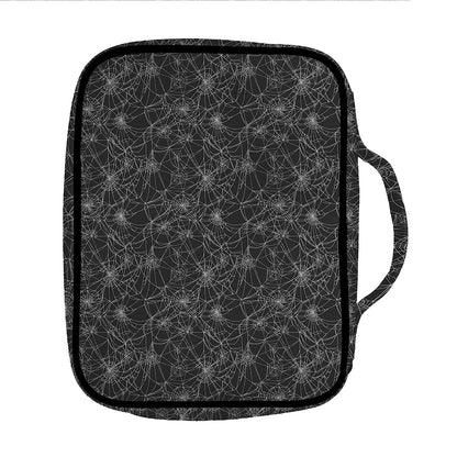 Halloween Cobweb Pattern Print Front Pocket Bible Bag