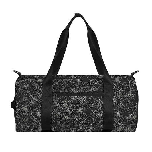 Halloween Cobweb Pattern Print Gym Bag