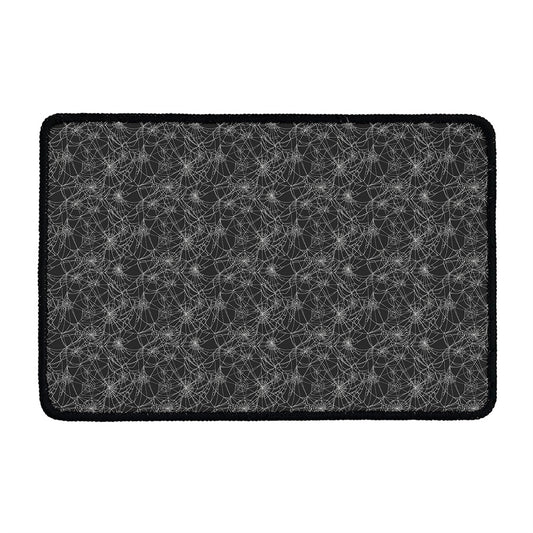 Halloween Cobweb Pattern Print Kitchen Mat