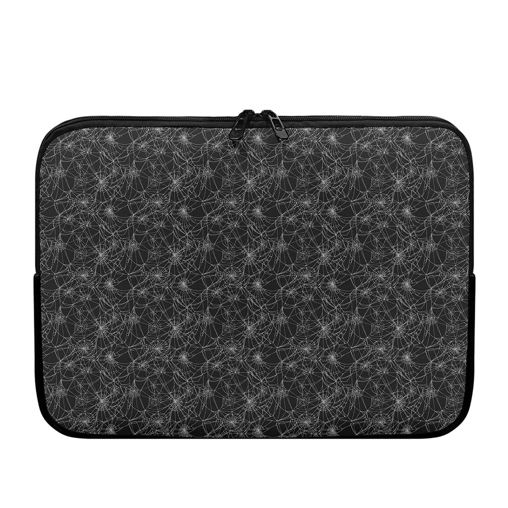 Halloween Cobweb Pattern Print Laptop Sleeve