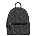 Halloween Cobweb Pattern Print Leather Backpack