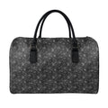 Halloween Cobweb Pattern Print Leather Duffel Bag