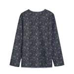 Halloween Cobweb Pattern Print Long Sleeve Short Coat