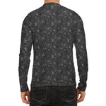 Halloween Cobweb Pattern Print Men's Long Sleeve Rash Guard