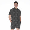 Halloween Cobweb Pattern Print Men's Rompers