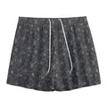 Halloween Cobweb Pattern Print Mesh Shorts