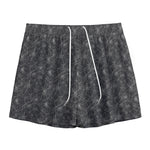 Halloween Cobweb Pattern Print Mesh Shorts