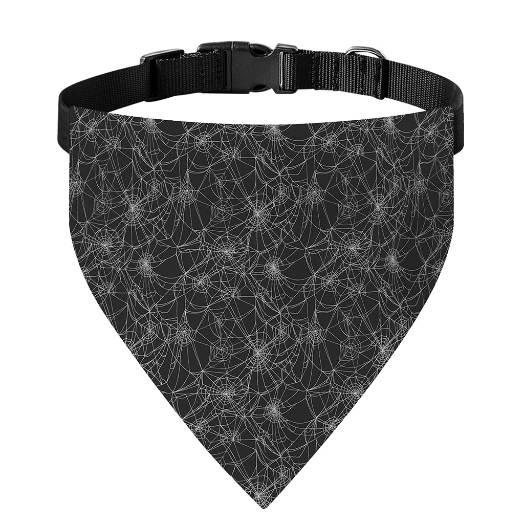 Halloween Cobweb Pattern Print Over The Collar Dog Bandana