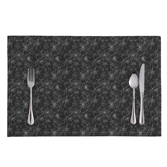 Halloween Cobweb Pattern Print Placemat