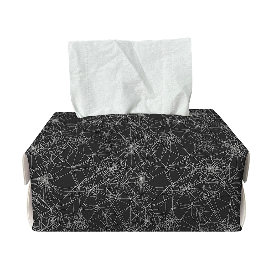Halloween Cobweb Pattern Print Rectangle Tissue Box Cover
