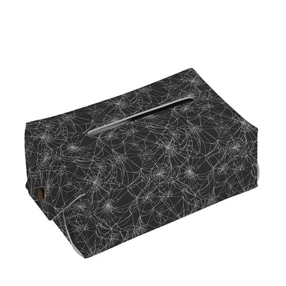 Halloween Cobweb Pattern Print Rectangle Tissue Box Cover