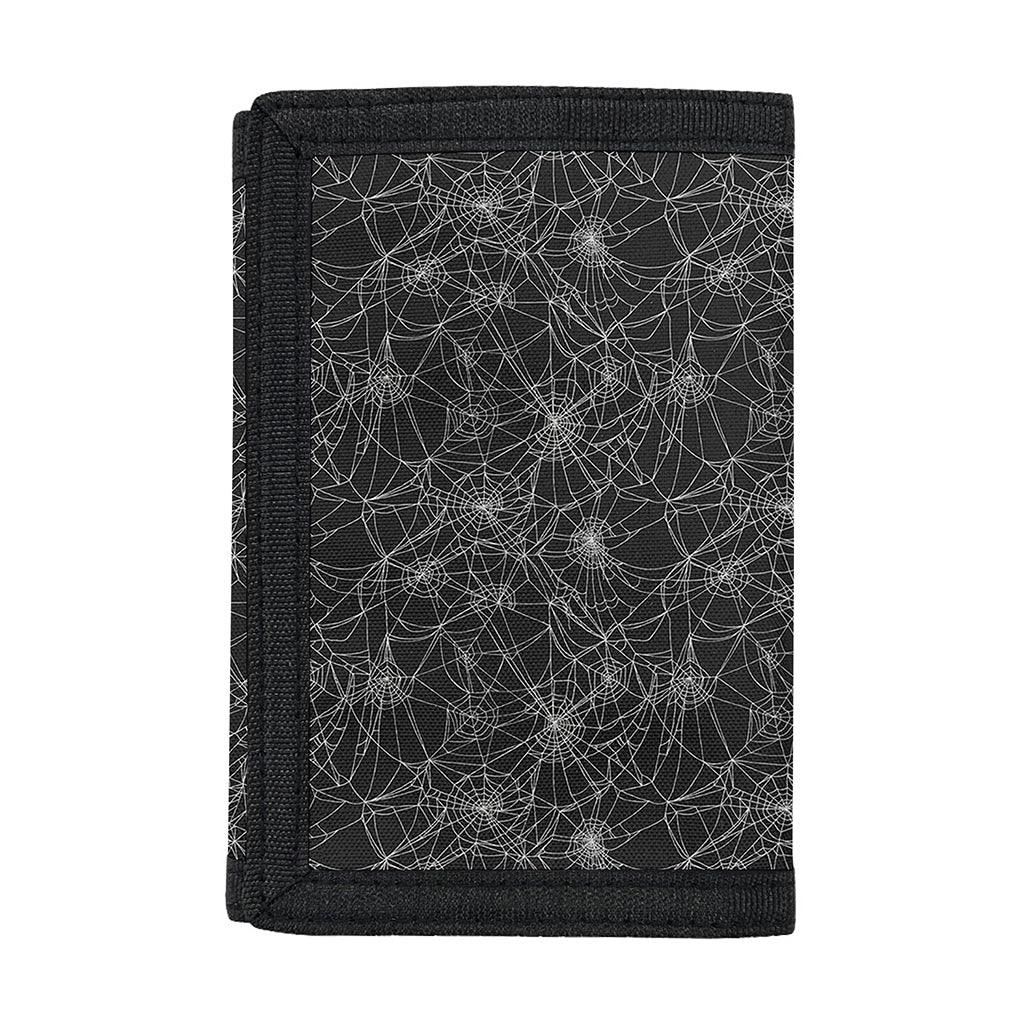 Halloween Cobweb Pattern Print Trifold Wallet