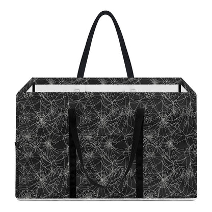 Halloween Cobweb Pattern Print Utility Tote Bag