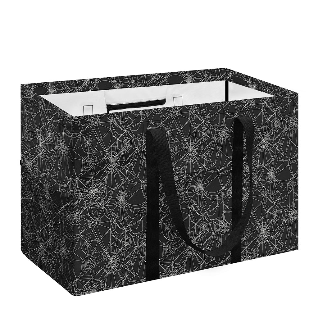 Halloween Cobweb Pattern Print Utility Tote Bag