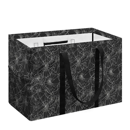 Halloween Cobweb Pattern Print Utility Tote Bag
