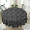 Halloween Cobweb Pattern Print Waterproof Round Tablecloth