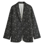 Halloween Cobweb Pattern Print Women's Blazer