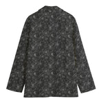 Halloween Cobweb Pattern Print Women's Cotton Blazer