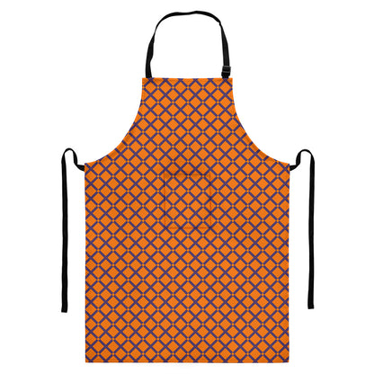 Halloween Cross Pattern Print Bib Apron With Pocket