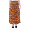 Halloween Cross Pattern Print Chiffon Maxi Skirt
