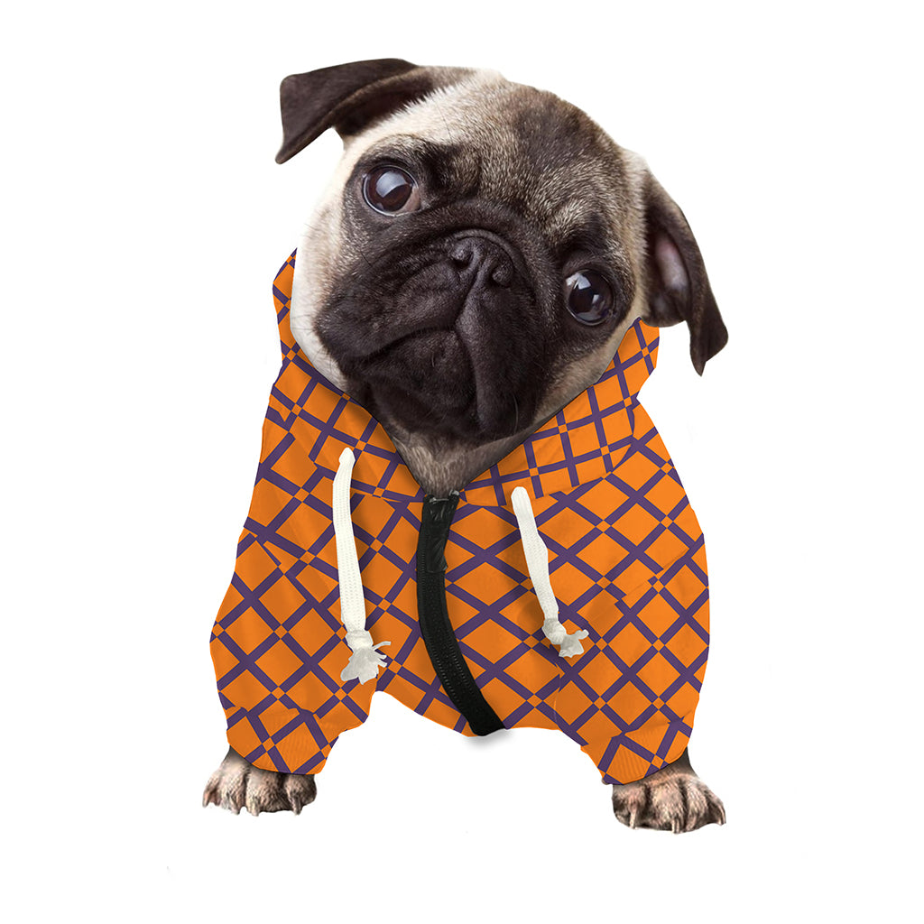 Halloween Cross Pattern Print Dog Zip Up Hoodie