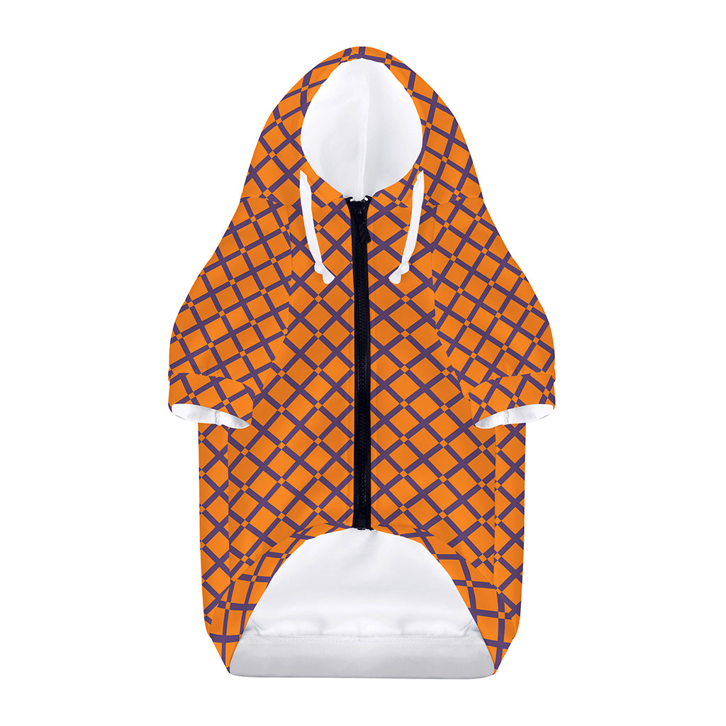 Halloween Cross Pattern Print Dog Zip Up Hoodie