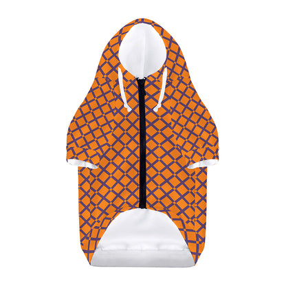 Halloween Cross Pattern Print Dog Zip Up Hoodie