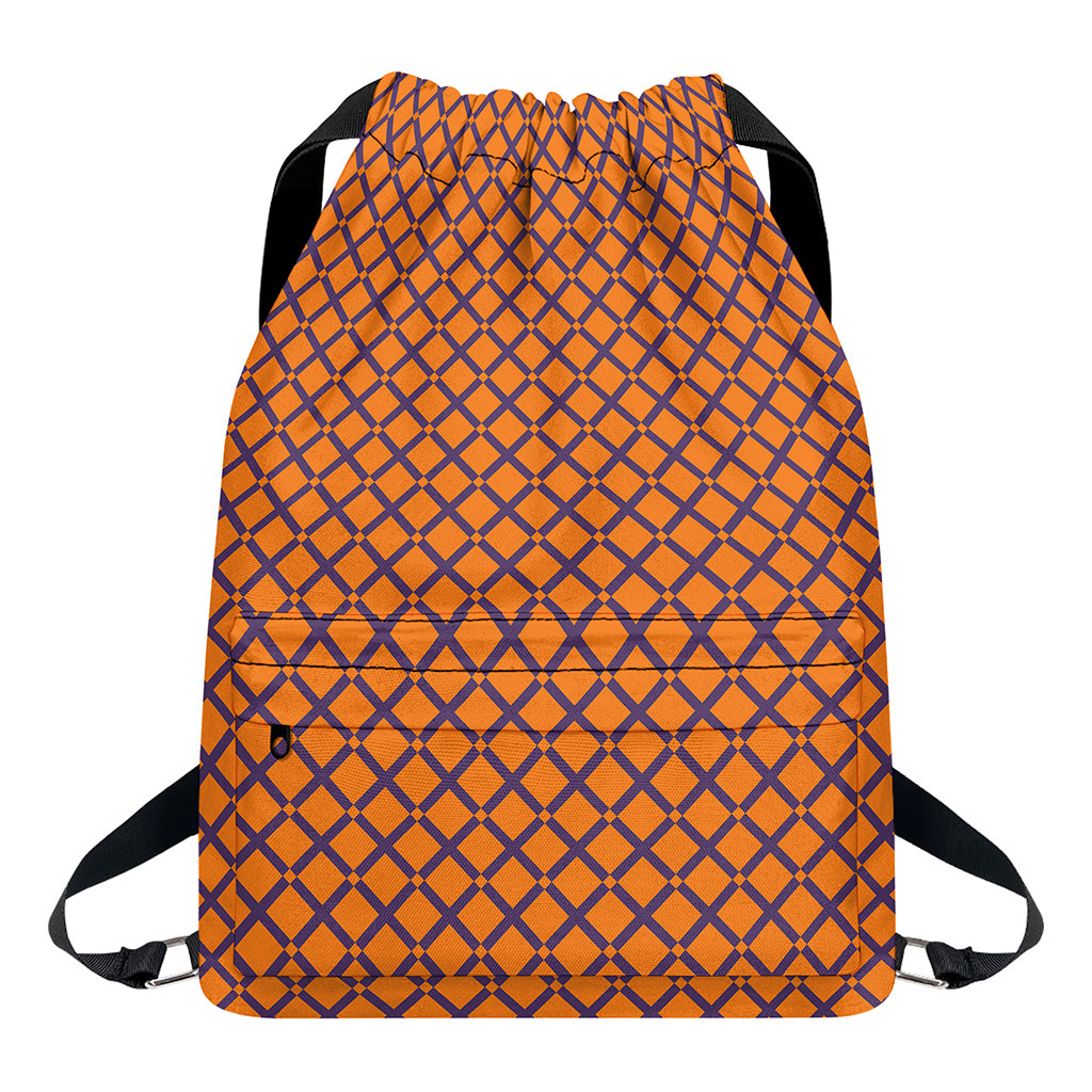 Halloween Cross Pattern Print Drawstring Backpack