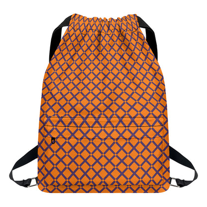 Halloween Cross Pattern Print Drawstring Backpack