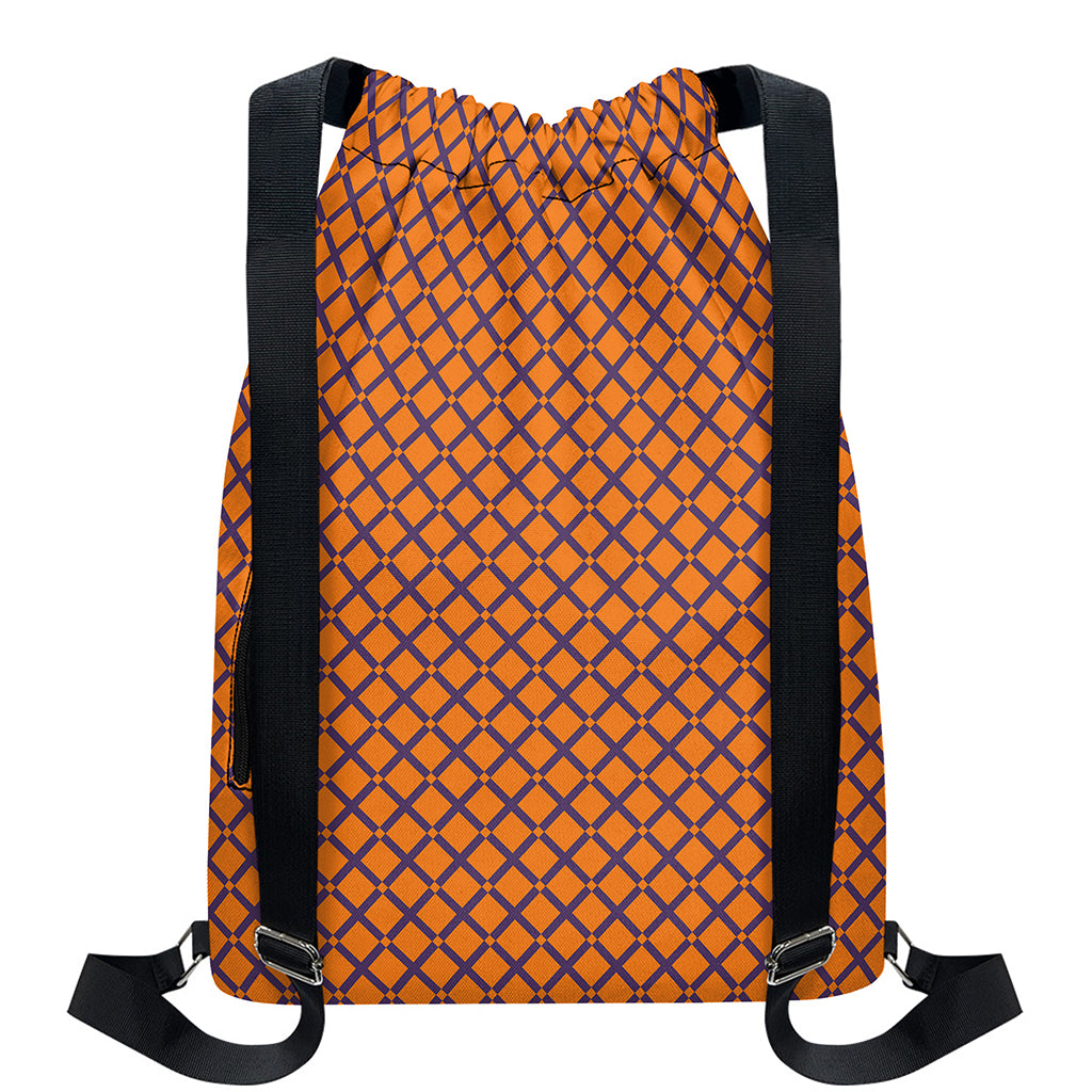 Halloween Cross Pattern Print Drawstring Backpack