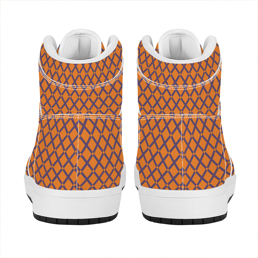 Halloween Cross Pattern Print High Top Leather Sneakers