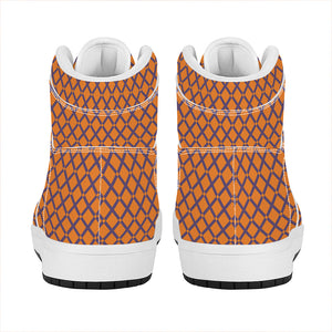 Halloween Cross Pattern Print High Top Leather Sneakers