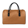 Halloween Cross Pattern Print Leather Duffel Bag
