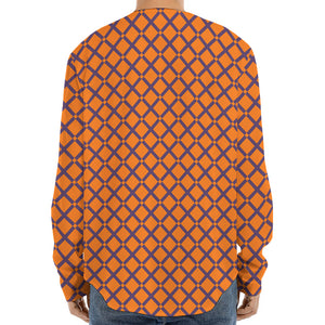 Halloween Cross Pattern Print Long Sleeve Baseball Jersey