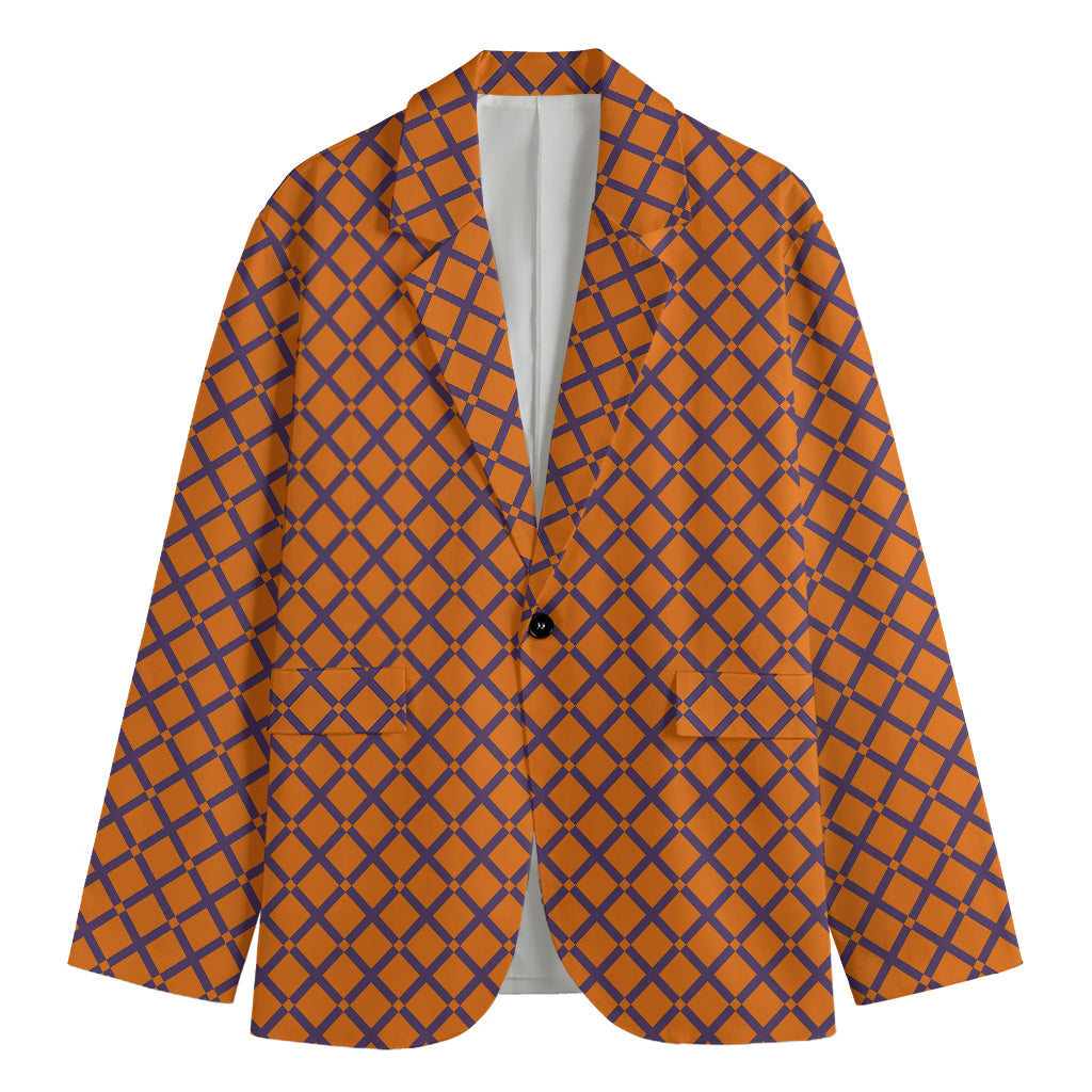 Halloween Cross Pattern Print Men's Cotton Blazer