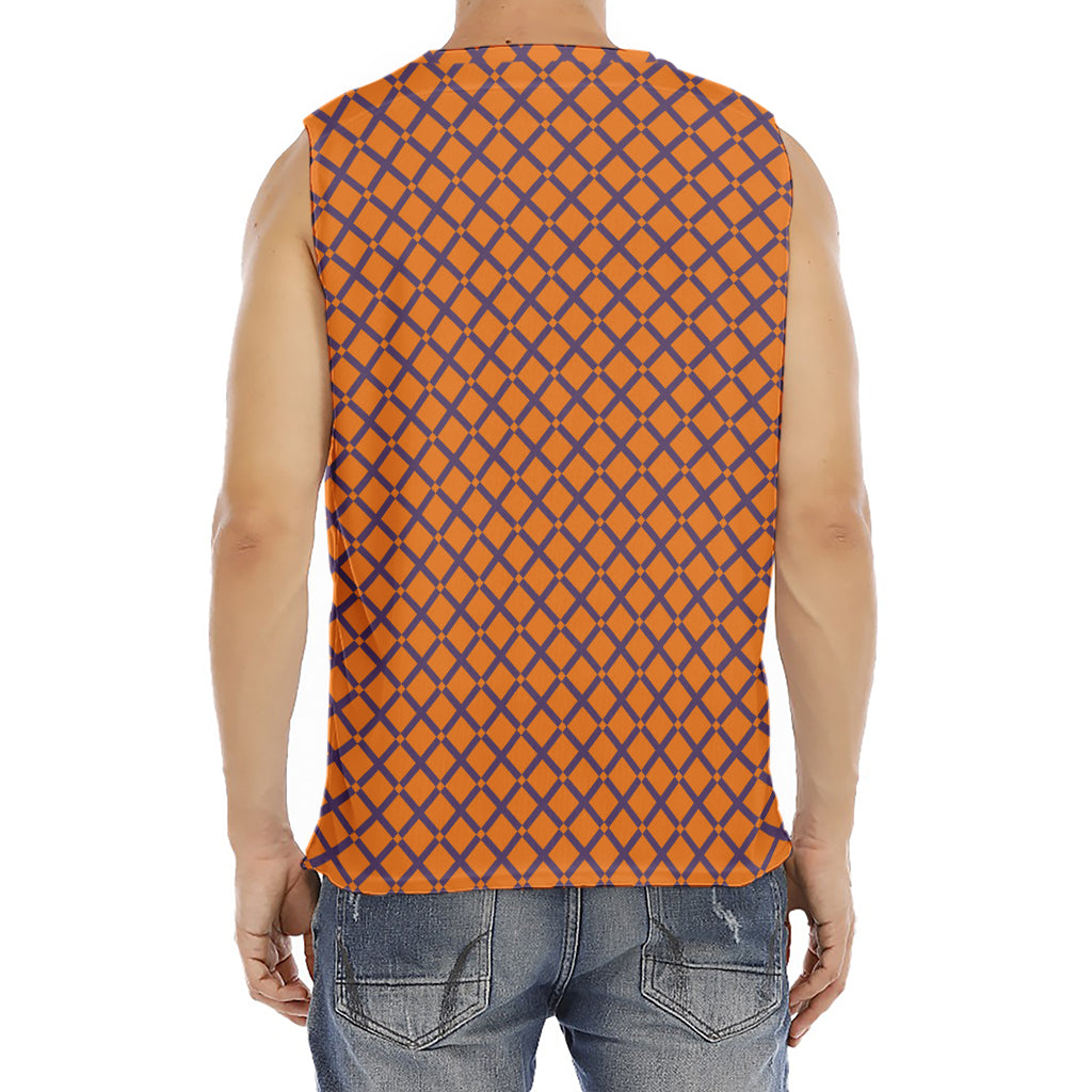 Halloween Cross Pattern Print Men's Fitness Tank Top