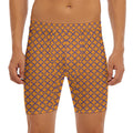 Halloween Cross Pattern Print Men's Long Boxer Briefs